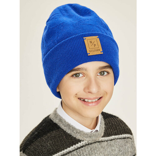 фото Шапка noble people, размер 52/54, синий