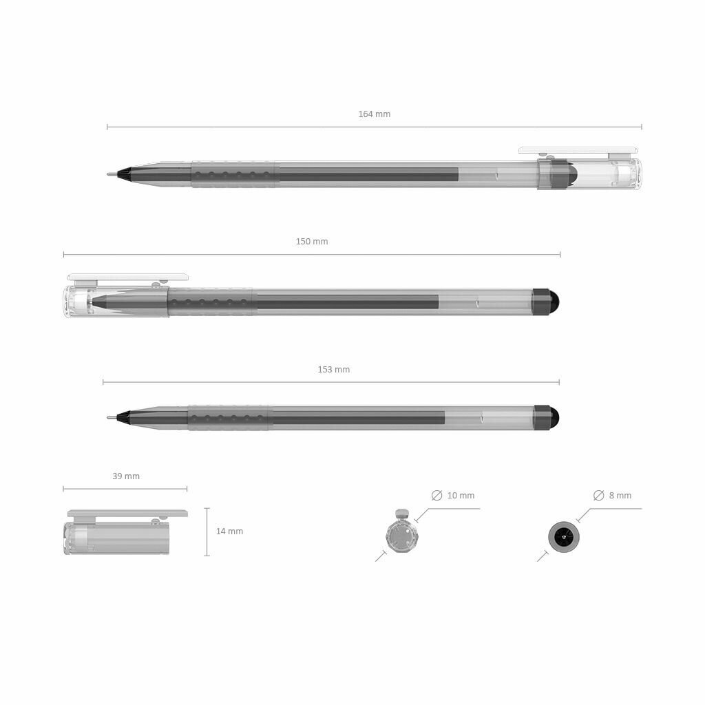 Ручка гелевая ErichKrause G-Round Stick, черная, 1 шт - фото №3