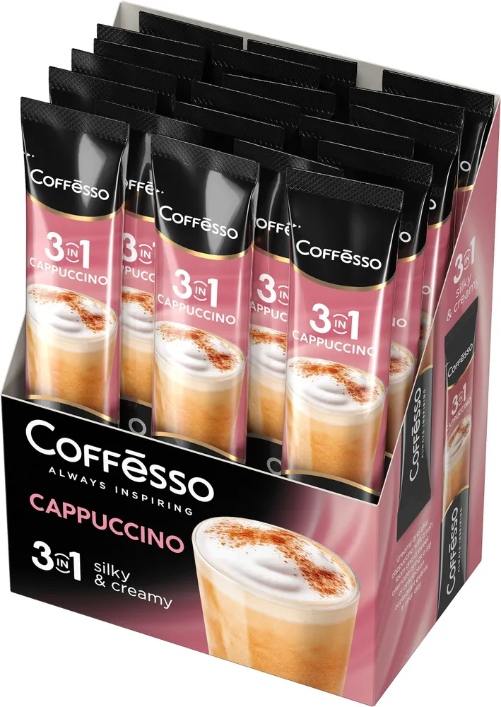Кофейный напиток Coffesso Cappuccino 3 в 1 растворимый, 20 стиков