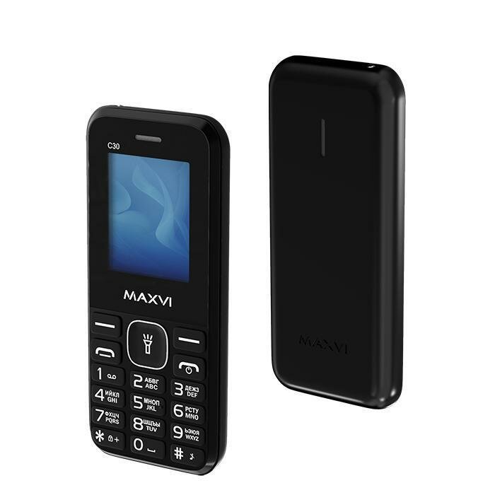 Мобильный телефон Maxvi C30 Черный 2 sim 1.77 ″ QVGA GSM 850/900/1800/1900 МГц 600 mAh