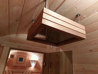 Обливное устройство для бани "Обливасту №4" 27 л с креплением к потолку ( отделка термо древесина не