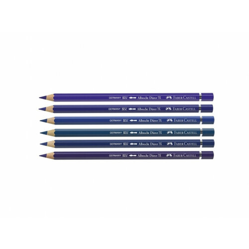 Faber-Castell Набор акварельных карандашей Faber-Castell Durer тёмно-синие оттенки, 6шт