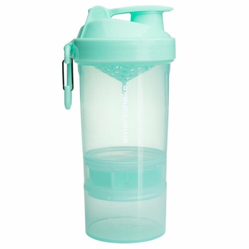 фото Smartshake original2go 3 в 1 - несъемный карабин 600 мл (smartshake) зеленая мята