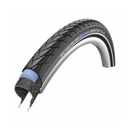 фото Покрышка schwalbe 26x2.00 (50-559) marathon plus perf, smartguard супер антипрокол, twinskin b/b+rt (светоотр полоса) hs440 ec 67epi