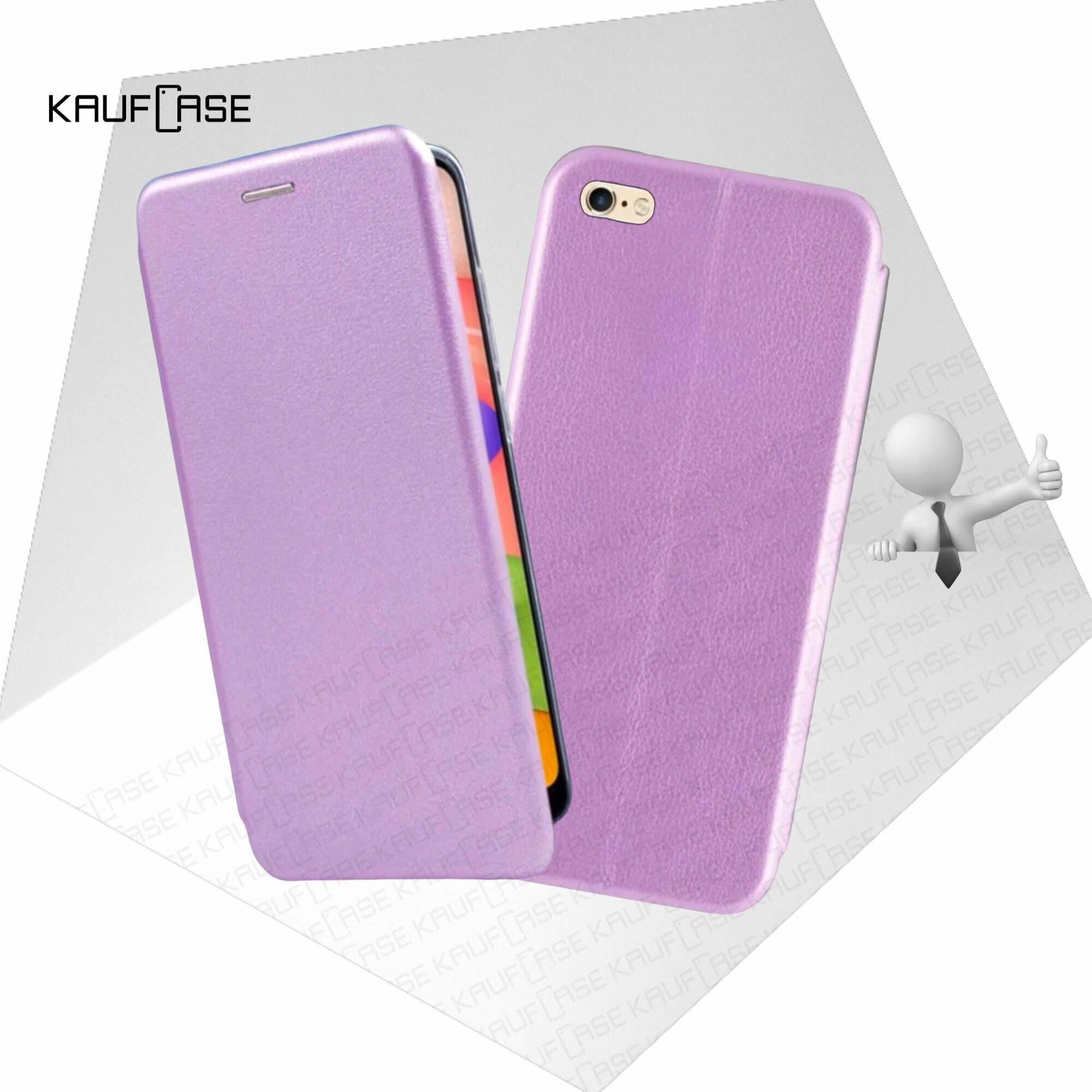Чехол книжка KaufCase для телефона Apple iPhone 6 /6S (4.7"), сиреневый. Трансфомер