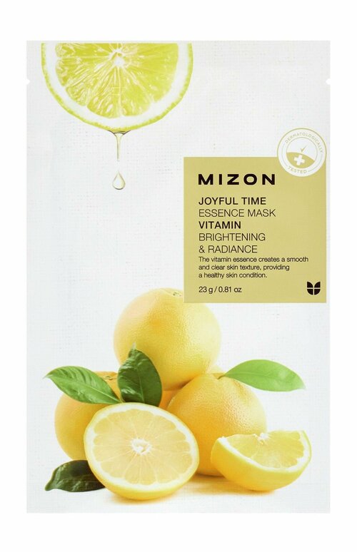 Тканевая маска для лица для лица с витамином С Mizon Joyful Time Essence Mask Vitamin C