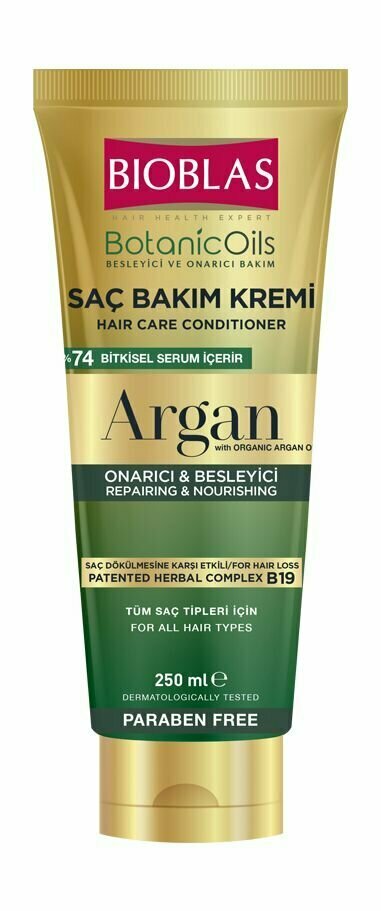 Питательный увлажняющий кондиционер для волос с аргановым маслом Bioblas Botanic Oils Argan Oil Cream Conditioner