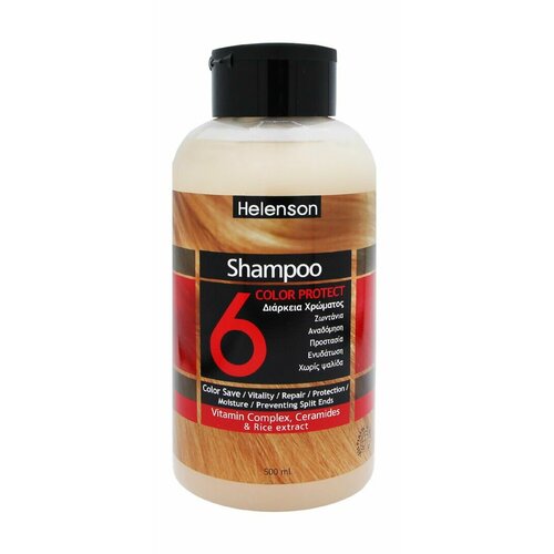 Шампунь для окрашенных волос Helenson Shampoo Color Protect 6 шампунь для окрашенных волос helenson color protect 6 500 мл