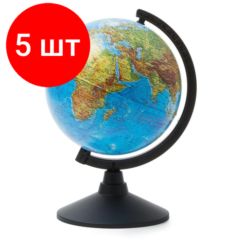 глобус земли физический диаметр 220 мм glowala Комплект 5 штук, Глобус физический,210 мм