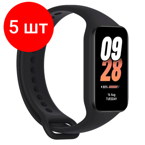 Комплект 5 штук Фитнес-браслет Xiaomi Smart Band 8 Active Black M2302B1 BHR7422GL 1698200₽