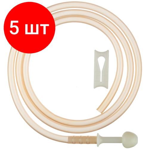 Комплект 5 штук, Устройство для ирригоскопии и кишечных промываний, взрослое, Медполимер