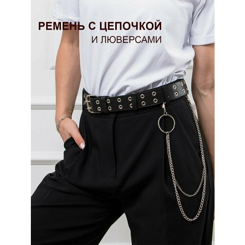 фото Ремень , размер 42, черный нет бренда