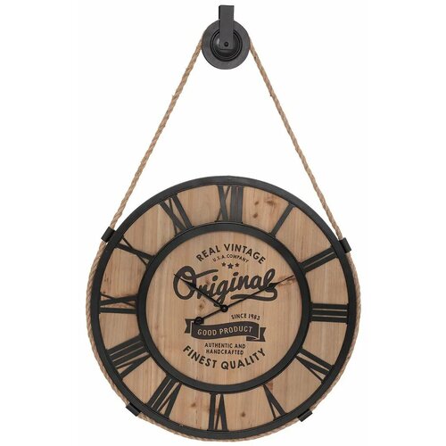 Часы настенные Atmosphera Pouli круглые металл цвет коричневый бесшумные 58 см