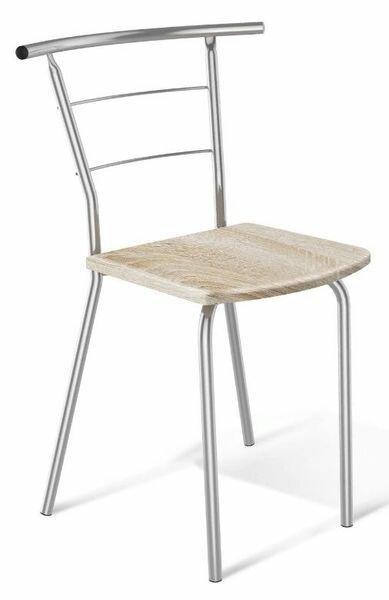 фото Стул Sheffilton SHT-S53 МДФ/металл CT-53 дуб сонома/ал. металлик