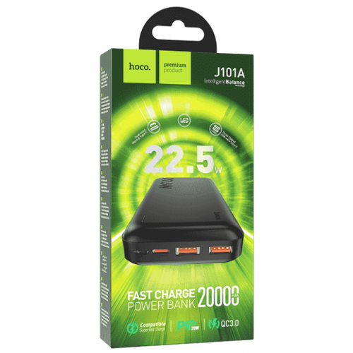 Powerbank Hoco J101A 20000mAh 2USB1USB-C 18W20W черный 1430₽