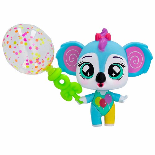 Игрушка-зверушка Bubiloons Confetti Party W1 Лейла, с аксессуарами, детская фигурка с надувными шариками