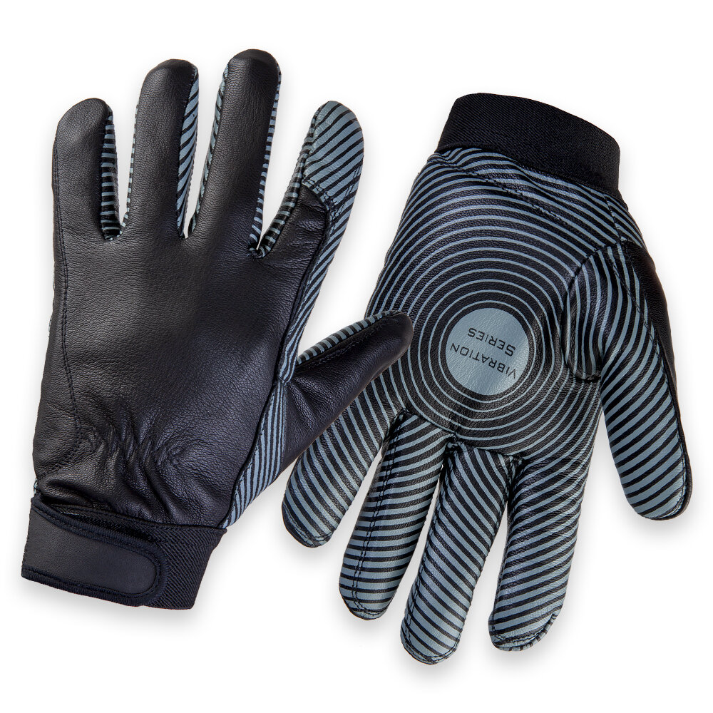 JAV05 8/M Vulcan Light Защитные антивибрационные кожаные перчатки Jeta Safety для работы с инструментом с европодвесом для розницы (6 пар в упак)