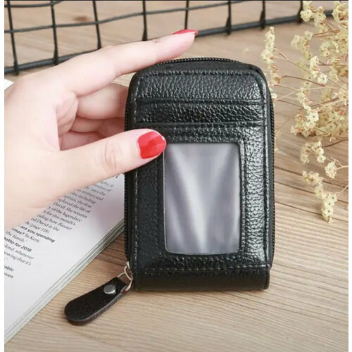 Кошелек , фактура гладкая, черная