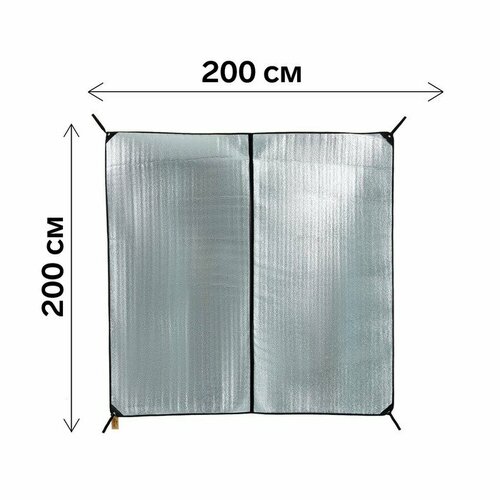 Пол для зимней палатки Следопыт 2-х мест 200х200х05 см однослойный полиэтилен вспен Следопыт 1640₽
