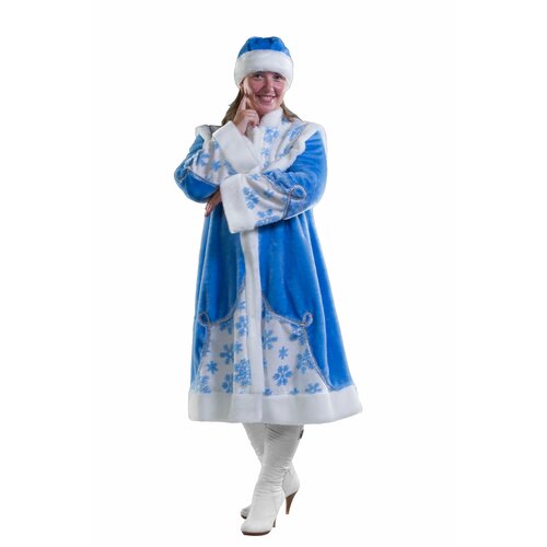 костюм взрослый снегурочка 48 50 Костюм взрослый Снегурочка 2 мех купон (46-50)