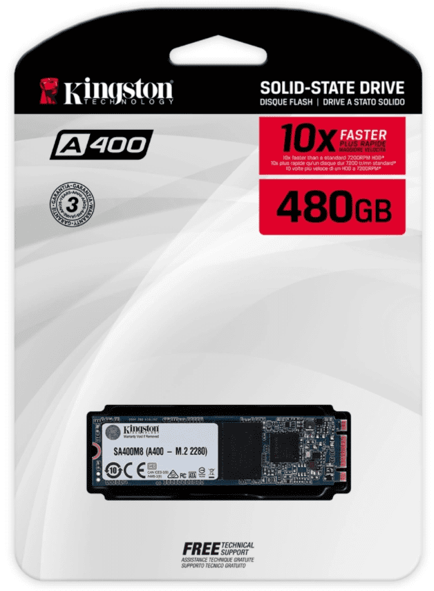 SSD накопитель KINGSTON A400 480ГБ, M.2 2280, SATA III - фото №12