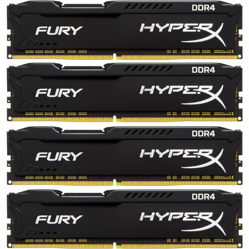 Память оперативная Kingston 64GB 3600MHz DDR4 CL18 DIMM Kit of 4 FURY Beast Black 2021600₽
