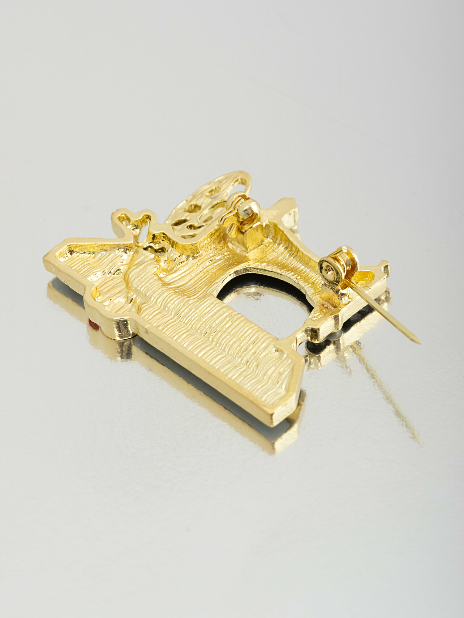 Брошь ЖемАрт, эмаль, черный — фото 1