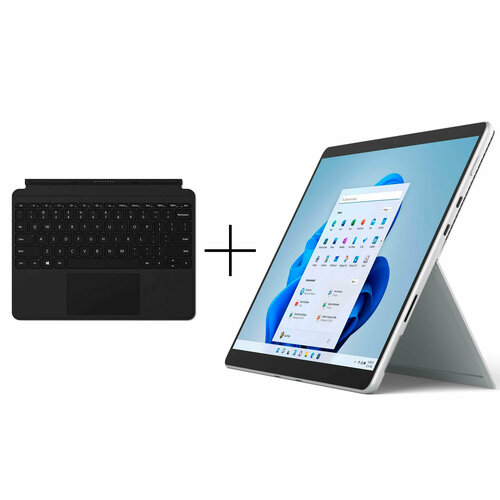 аккумуляторная батарея mypads 2140mah g3hta061h для планшета microsoft surface pro 7 i5 8gb 128gb type cover инструменты для вскрытия Microsoft Surface Pro 8 i5 8GB 128GB Platinum + Type Cover Black