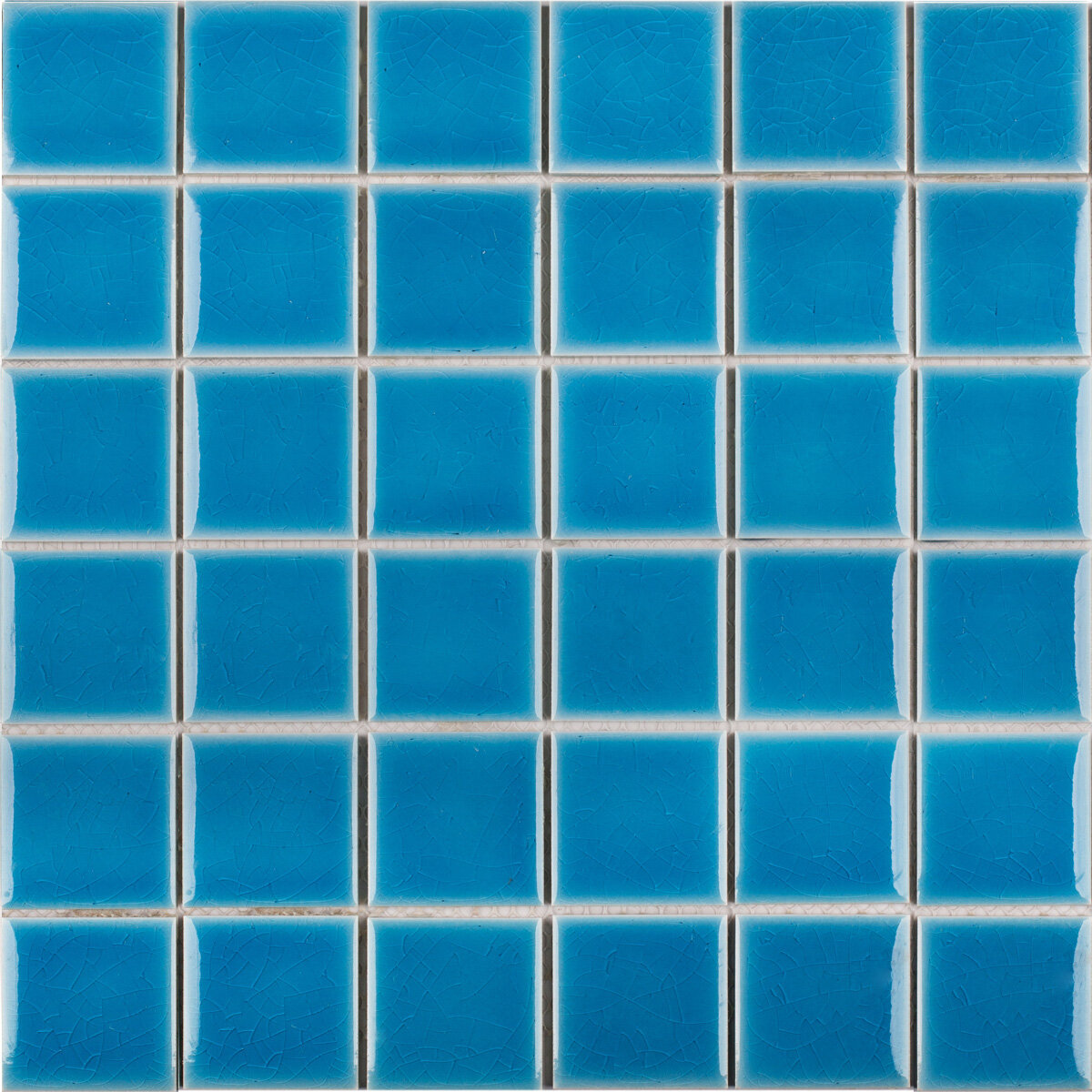 Мозаика Starmosaic 48х48 Crackle Light Blue Glossy Сетка Мозаика 30,6x30,6 (цена за 1 шт)