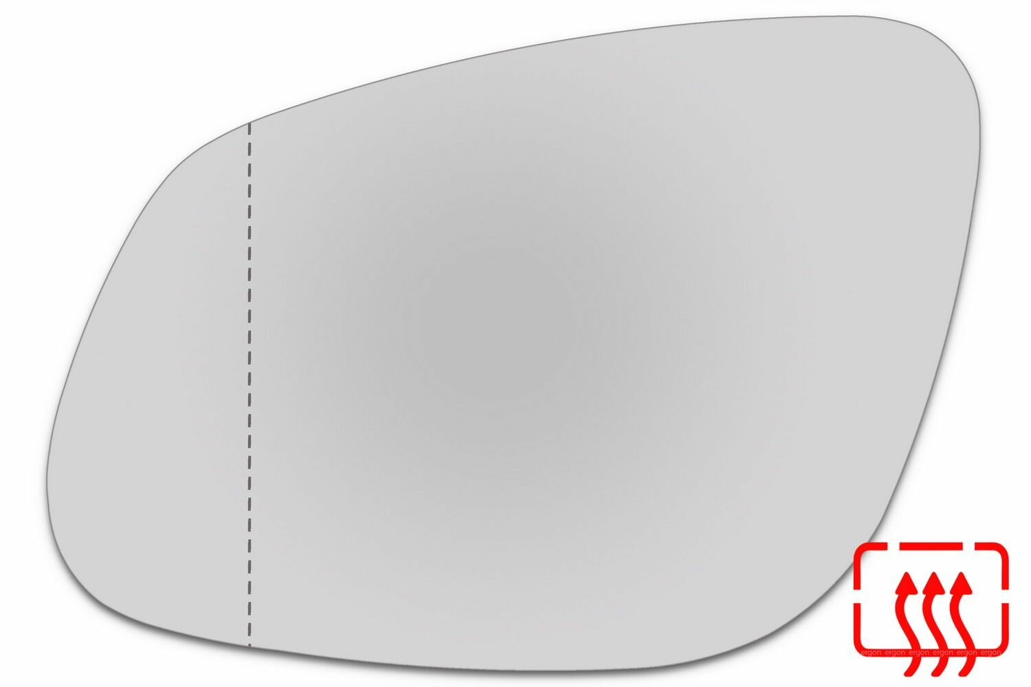 Зеркальный элемент левый PORSCHE Cayenne I (03-06) асферика нейтральный с обогревом