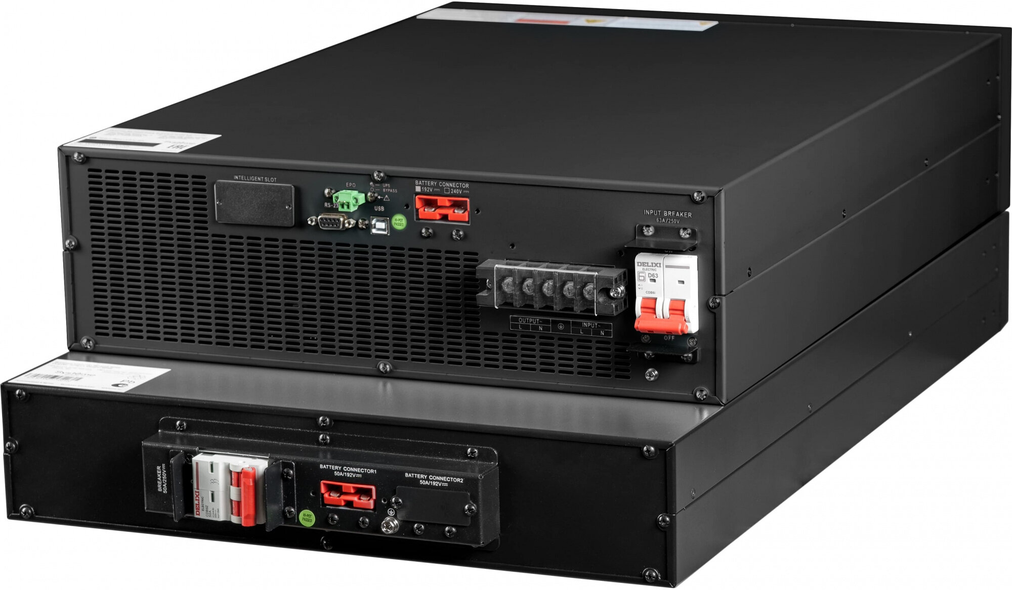 Источник бесперебойного питания Systeme Electriс Smart-Save Online SRV, 10000VA/9000W, On-Line, Extended-run, Rack 5U(Tower convertible), LCD, Out: Hardwire, SNMP Intelligent Slot, USB, RS-232 (SRVSE1 Systeme Electric - фото №16