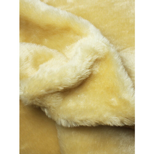 Искусственный мех светло-бежевый с ворсом 9мм для шитья игрушек и рукоделия, И-56-1, отрез 150x400 см