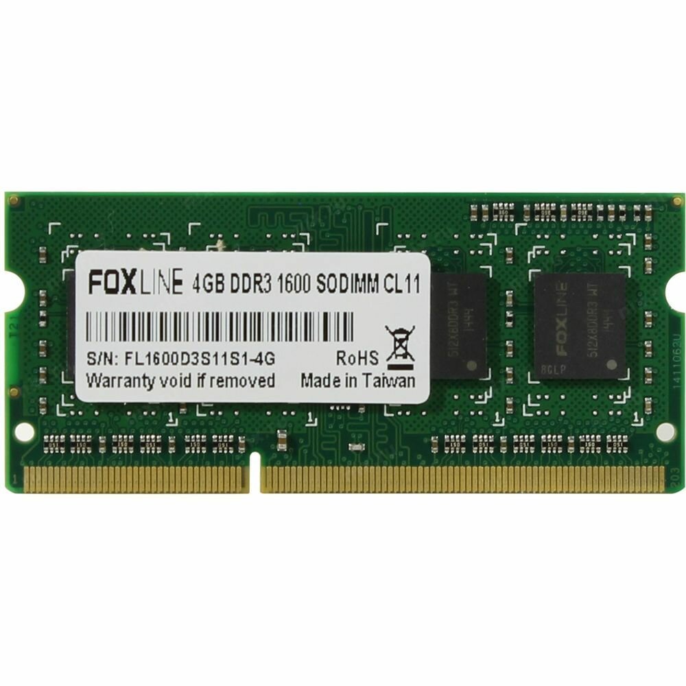 Оперативная память Foxline (FL1600D3S11S1-4GH) DDR3 1x4Gb 1600MHz - фото №8