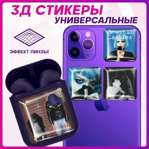 Наклейки на телефон 3D Стикеры Crystal castles