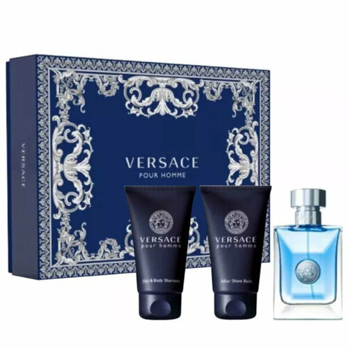 Versace Мужской Versace Pour Homme Набор: туалетная вода 50мл, бальзам после бритья 50мл, гель для душа 50мл versace мужской versace pour homme набор туалетная вода 50мл бальзам после бритья 50мл гель для душа 50мл