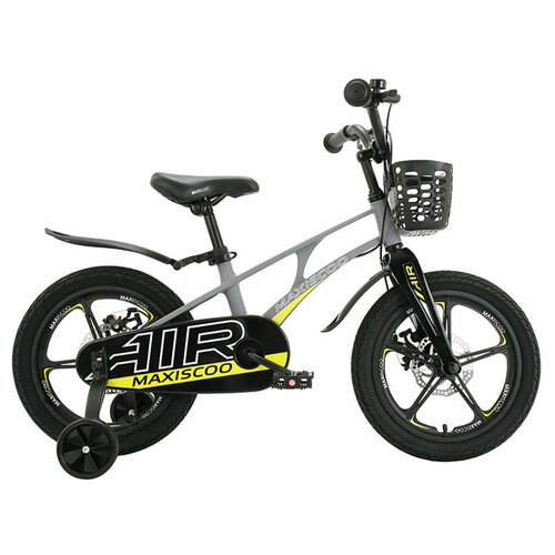 Детский велосипед Maxiscoo Air Deluxe Plus 16 2023 16 Серо-желтый 100-115 см 1760000₽