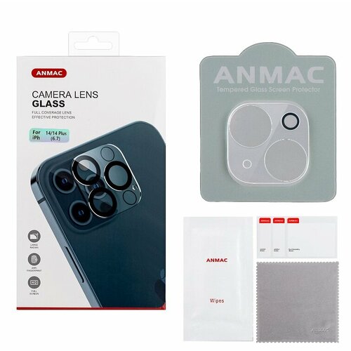 Защитное стекло для камеры iPhone 14/14 Plus, Anmac Camera Lens Glass 9H защитное стекло iphone 7 plus 8 plus 9d 9h закаленное противоударное белое