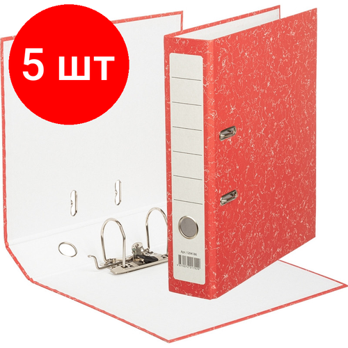 Комплект 5 штук, Папка-регистратор Attache Economy без мет. уголка_бюдж 75мм ч/б, крас, бум/бум комплект 5 штук папка регистратор attache economy без мет уголка бюдж 75мм ч б крас бум бум