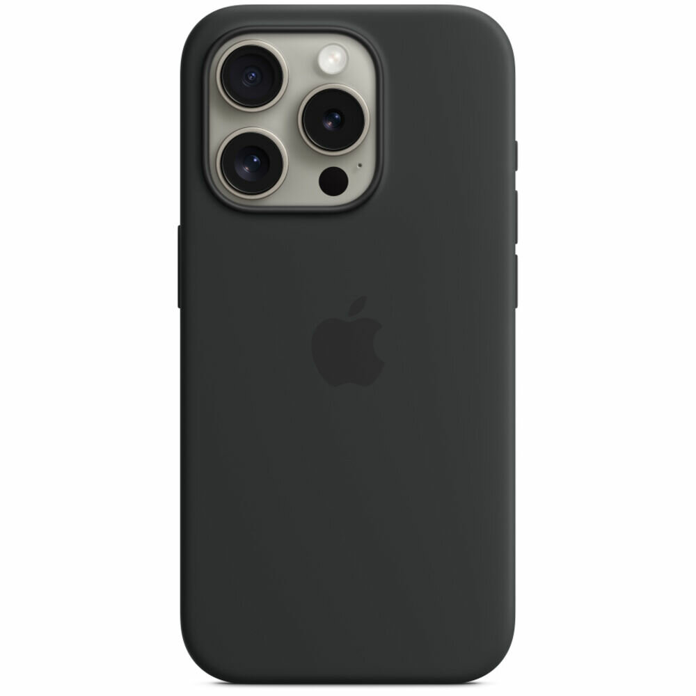 Чехол для Apple iPhone 15 Pro Silicone Case with MagSafe Black