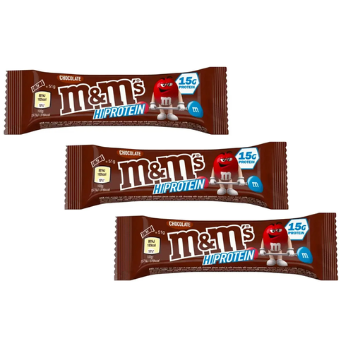 Протеиновый батончик M&M's Protein Bar, со вкусом шоколада, (3 шт. х 51 г)