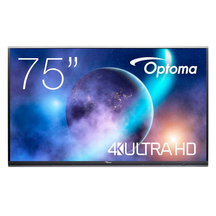 75' Optoma 5752RK NTERACTIVE, UHD 4K, 3840x2160, 400cd, 5000:1, IN: 3xHDMI, VGA, S/PDIF, 4xUSB3.0, USB2.0, RS232, 2xRJ45, USB-C, 2xUSB Touchport, OUT: HDMI, Android 9.0, 4GB, 32GB, Speakers 2x20V