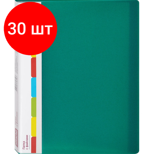 Комплект 30 штук, Папка файловая ATTACHE KT-20/07 зеленая папка с файлами а4 attache kt 30 07 зеленая