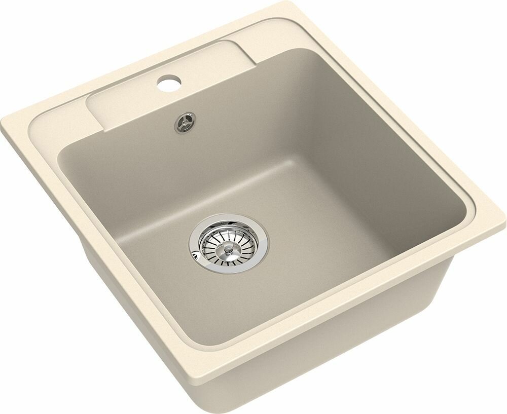 Кухонная мойка EWIGSTEIN Elegant E-50, кварц, 51см х 47см, крем - фото №2