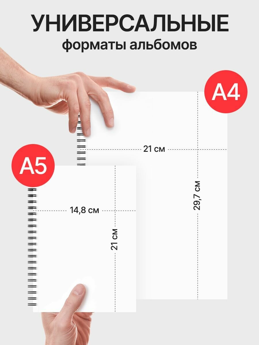 Скетчбуки А4+А5 блокноты на кольцах для рисования и маркеров — фото 1