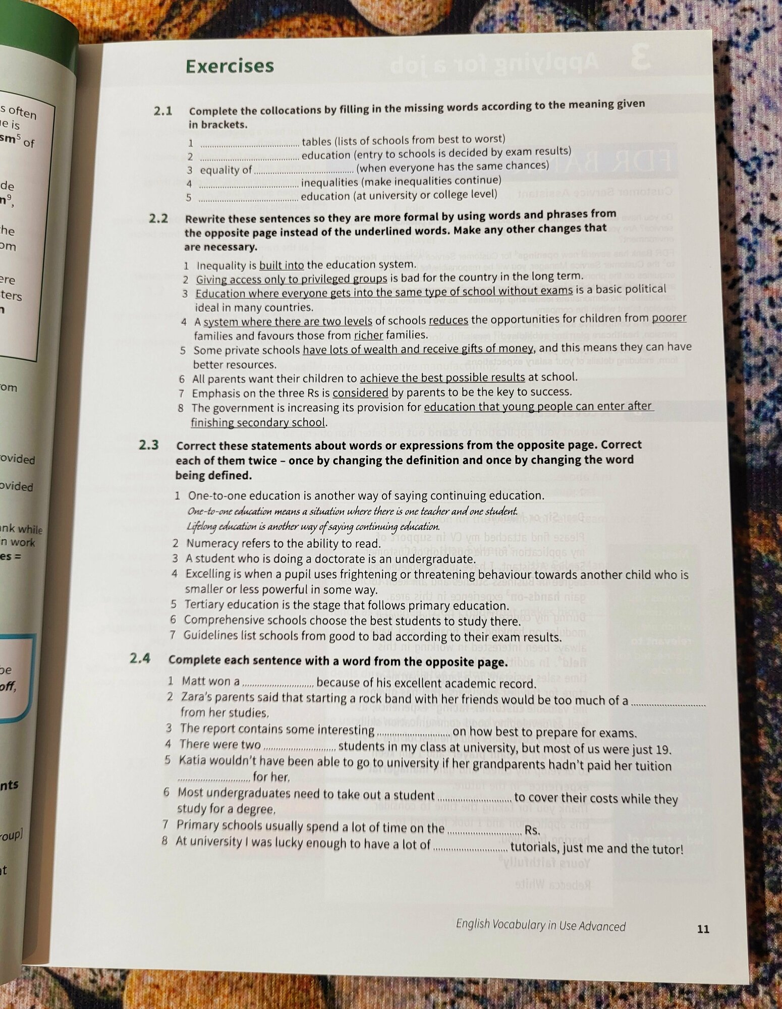McCarthy M., O`Dell F. "English Vocabulary in Use. Advanced. Book with Answers" мелованная - фото №20