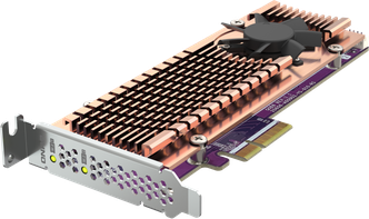 Плата расширения/ QNAP QM2-2P-344A 2 x M.2 22110 or 2280 PCIe (Gen3 x4) NVMe SSD slots, Low-profile flat and Full-height