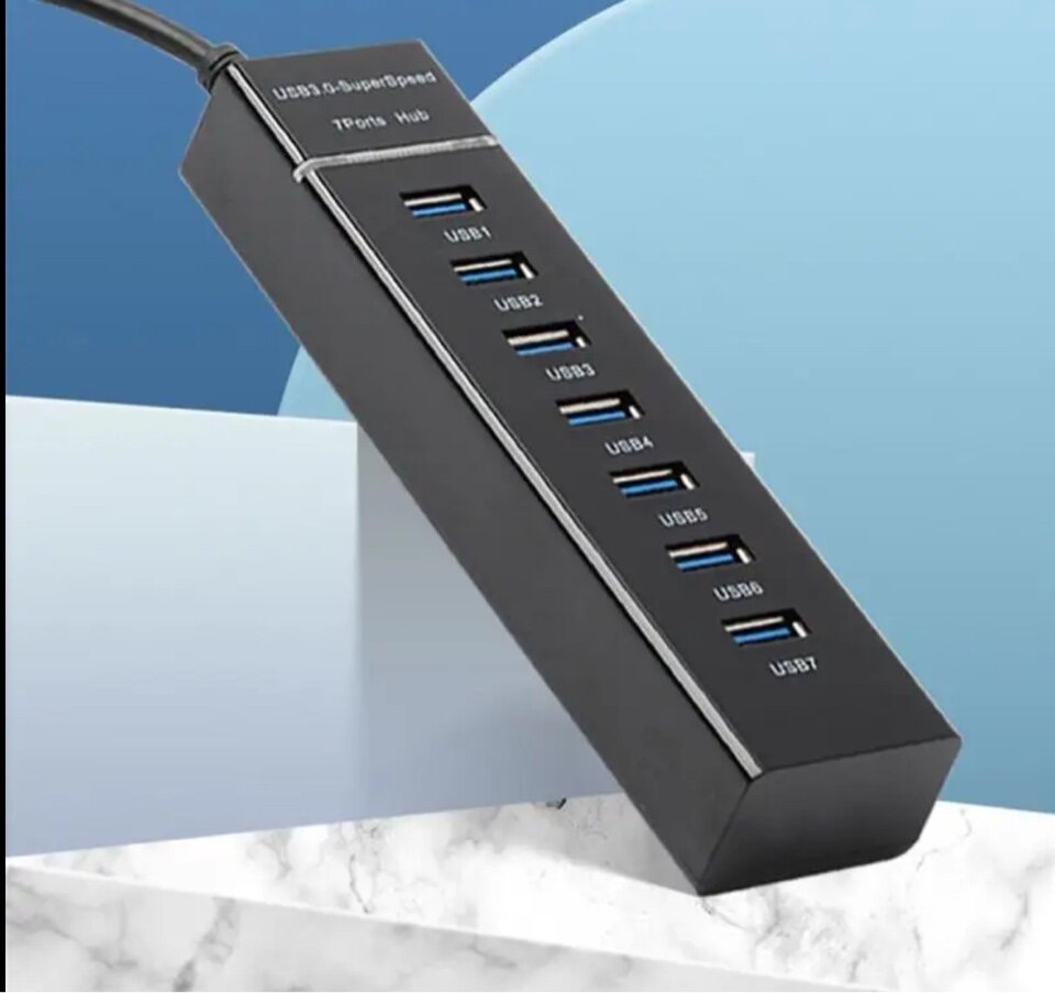 Концентратор USB HUB 7xUSB 20 F в USB 30