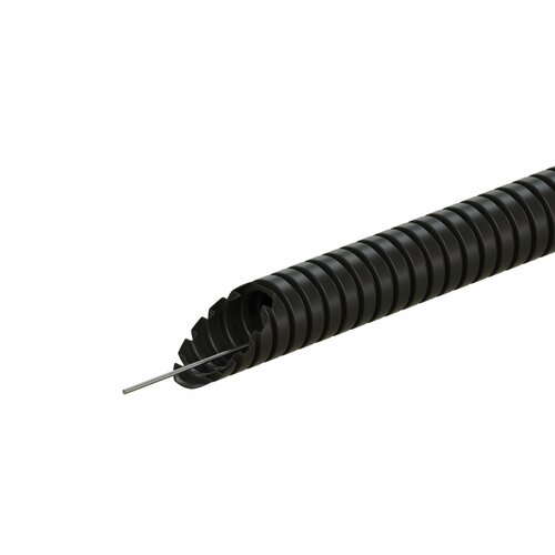 Труба гофрированная Lexman ПНД D25 мм 25 м легкая с зондом цвет черный труба для кабеля iek пнд d25 мм 25 м цвет черный
