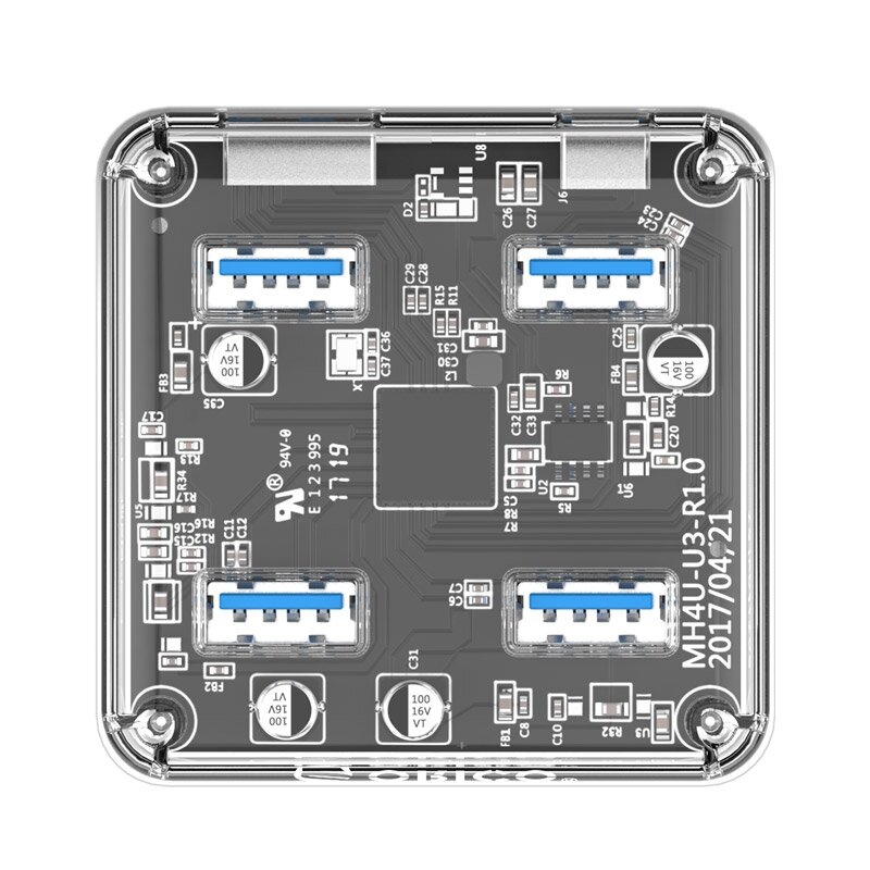 USB-концентратор ORICO MH4U-U3 разъемов: 4