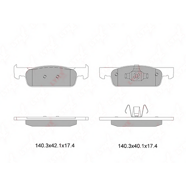 LYNXauto BD-6322 (13046072982 / 154000 / 223970) колодки тормозные передние подходит для Renault (Рено) logan II